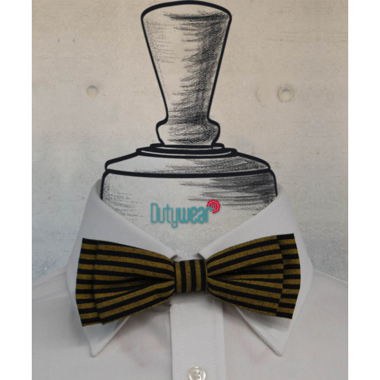 Casual Bow Tie - Black-Yellow Stripes