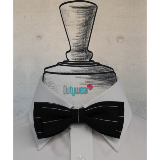 Casual Bow Tie - Black-White City Stripes