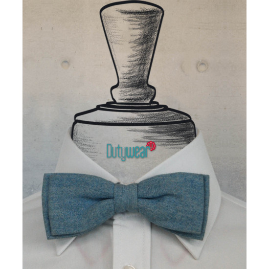 Oversized Bow Tie - Denim