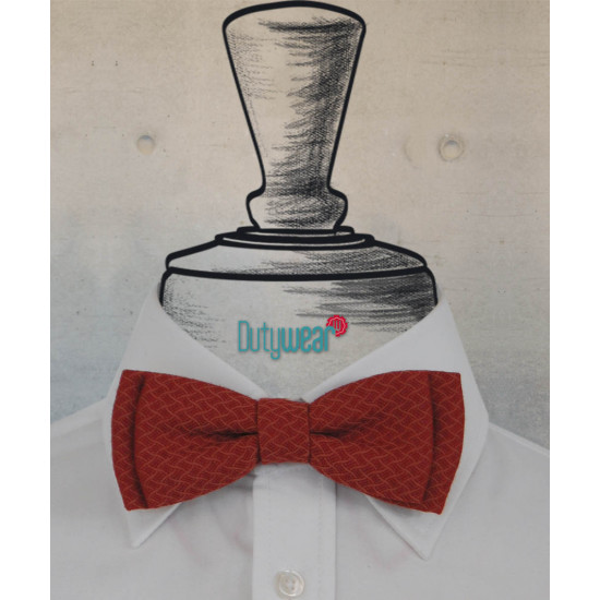 Bow Tie - Crimson Red Brocade