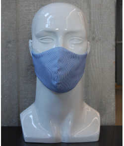 Washable Face Mask - Blue Pinstripes