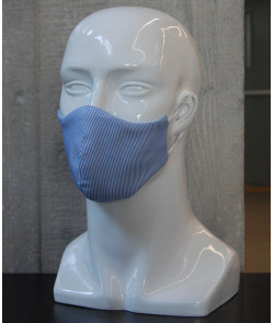 Washable Face Mask - Blue Pinstripes