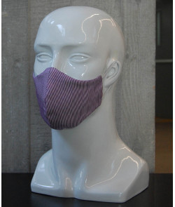 Washable Face Mask - Lilac Pinstripes