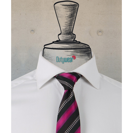 Necktie - Black-Fuchsia Stripes