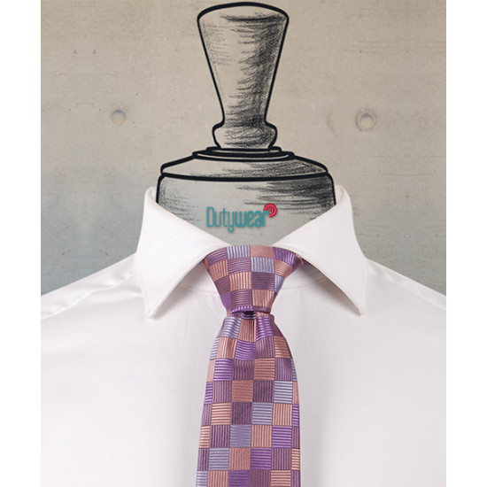 Necktie - Purple Salmon Tiles