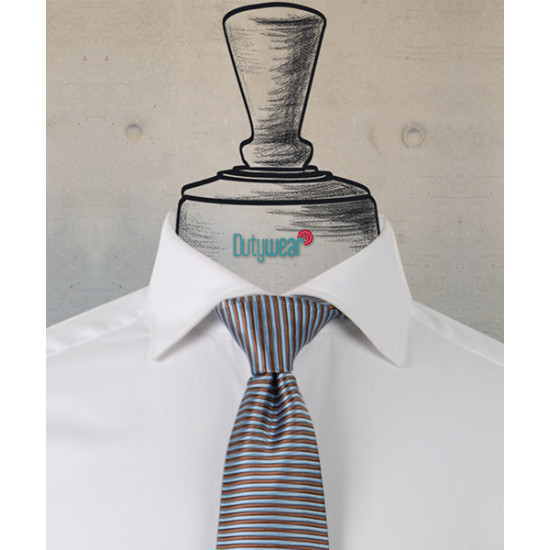 Necktie - Blue-Brown Stripes