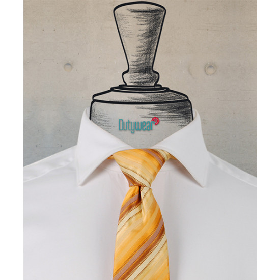 Necktie - Yellow Brown Stripes