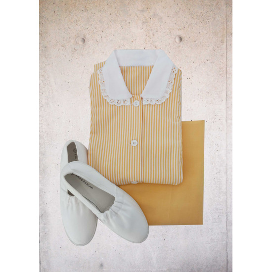 Duo Housekeeping Set In Yellow Stripes