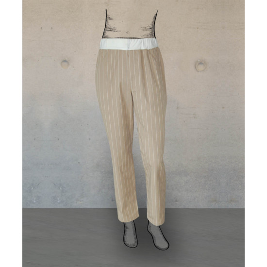 Chef Trousers - Smart Fit - Beige City Stripes