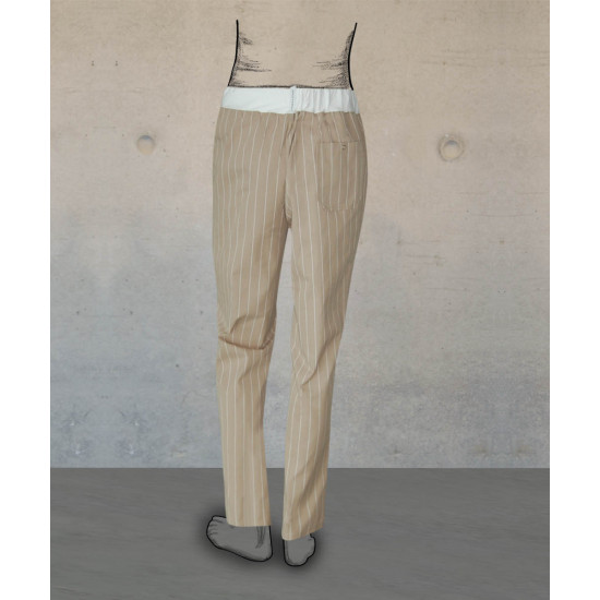 Chef Trousers - Smart Fit - Beige City Stripes