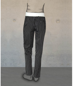 Chef Trousers - Smart Fit - Black City Stripes