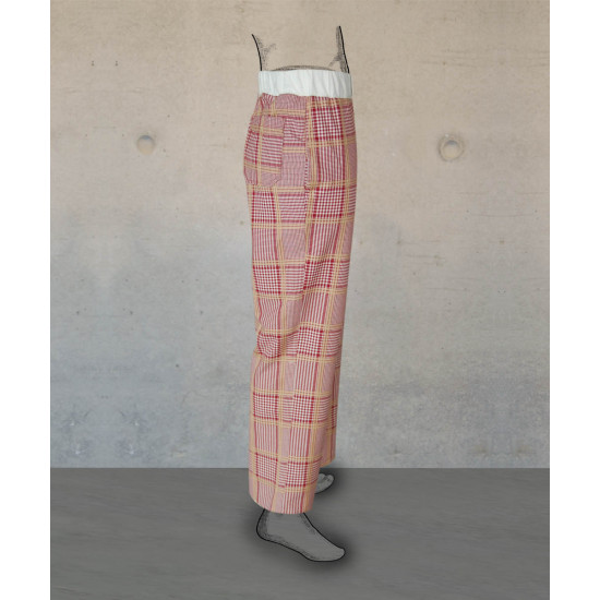 Chef Trousers - Smart Fit - Burgundy-Beige Plaid