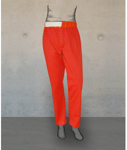 Chef Trousers - Smart Fit - Red-Orange Checks