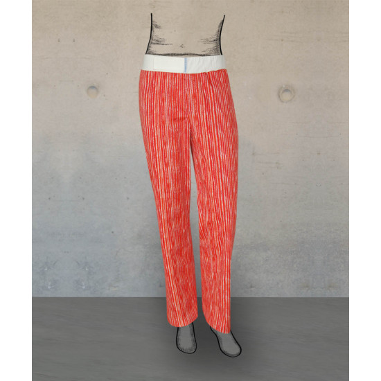 Chef Trousers - Smart Fit - Red-Orange Printed Stripes