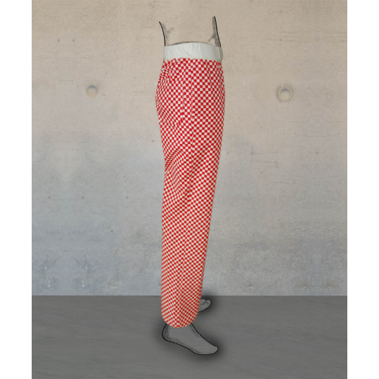 Chef Trousers - Smart Fit - Red-White Checks