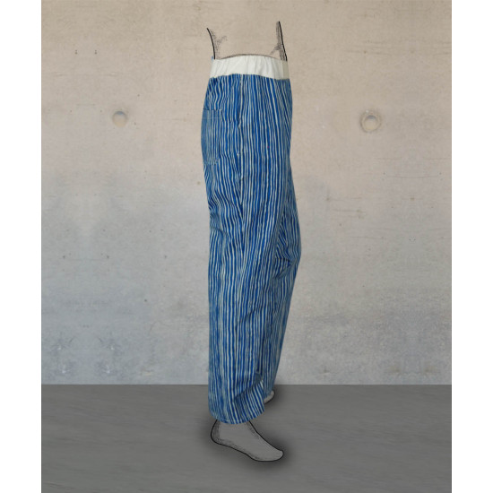 Chef Trousers - Smart Fit - Royal-White Printed Stripes