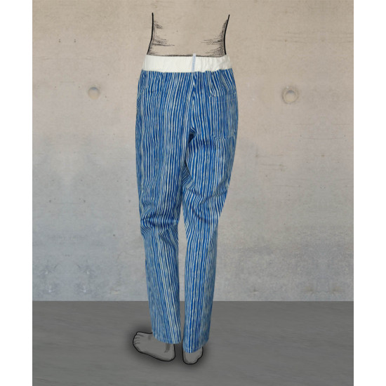 Chef Trousers - Smart Fit - Royal-White Printed Stripes