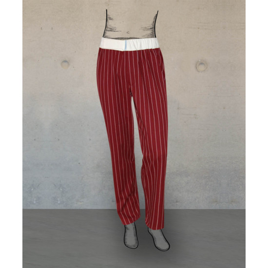 Chef Trousers - Smart Fit - Wine City Stripes