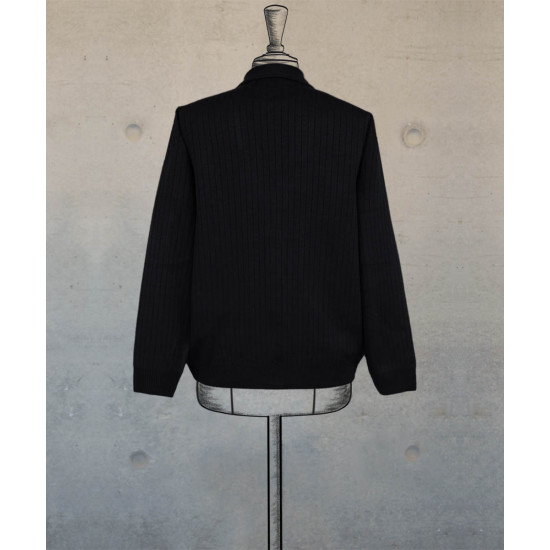 Female V Neck Cardigan - Black