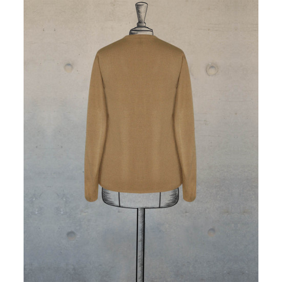 Female V Neck Cardigan - Khaki