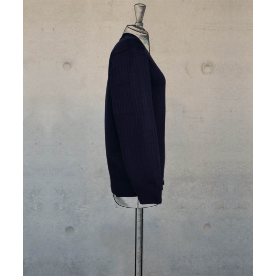 Female V Neck Cardigan - Navy Blue