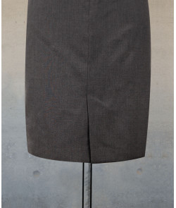 Straight Cut Skirt in Grey