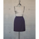 Straight Cut Skirt In Navy