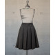 High Waist Flared Pleated Skirt