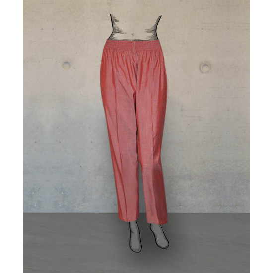 Female Trousers - Chambray Wine