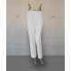 Female Trousers - White Pique