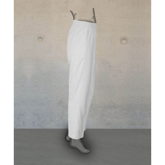 Female Trousers - White Pique