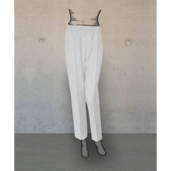 Female Trousers - White Twill