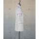 Female Tunic With Round Collar - White With Fuchsia Details