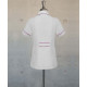 Female Tunic With Round Collar - White With Fuchsia Details