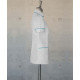 Female Tunic With Round Collar - White With Turquoise Details