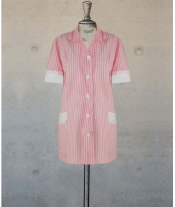 Pink Stripes Housekeeping Set With Matching Apron