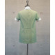 Female Tunic With Round Collar - Green Pinstripes