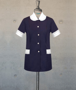 Female Tunic With Round Collar - Navy