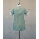 Female Tunic With Round Collar - Green Stripes