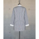 Female Tunic With Mandarin Collar - Blue White Stripes