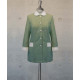 Female Tunic With Round Collar - Green Houndstooth