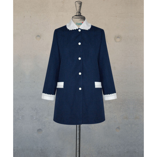 Female Tunic With Round Collar - Navy