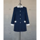 Female Tunic With Round Collar - Navy