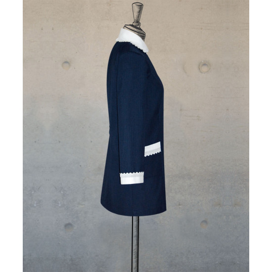 Female Tunic With Round Collar - Navy