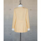 Female Tunic With Round Collar -  Yellow Pinstripes