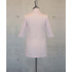 Female Tunic With Shawl Collar - Baby Pink Stripes