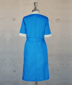 Dress - Zippered - Blue