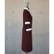 Dress - Zippered -  Dark Wine