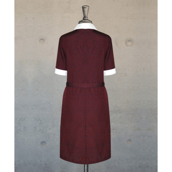 Dress - Zippered -  Dark Wine