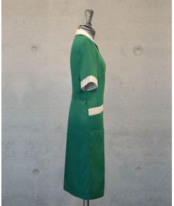 Dress - Zippered -  Green